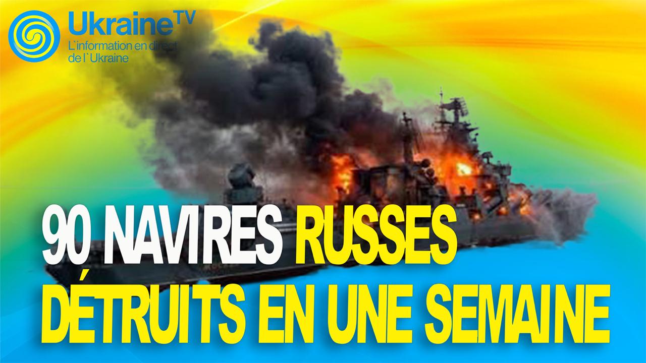Mer d'Azov : 90 navires russes détruits en une semaine par les drones ukrainiens !